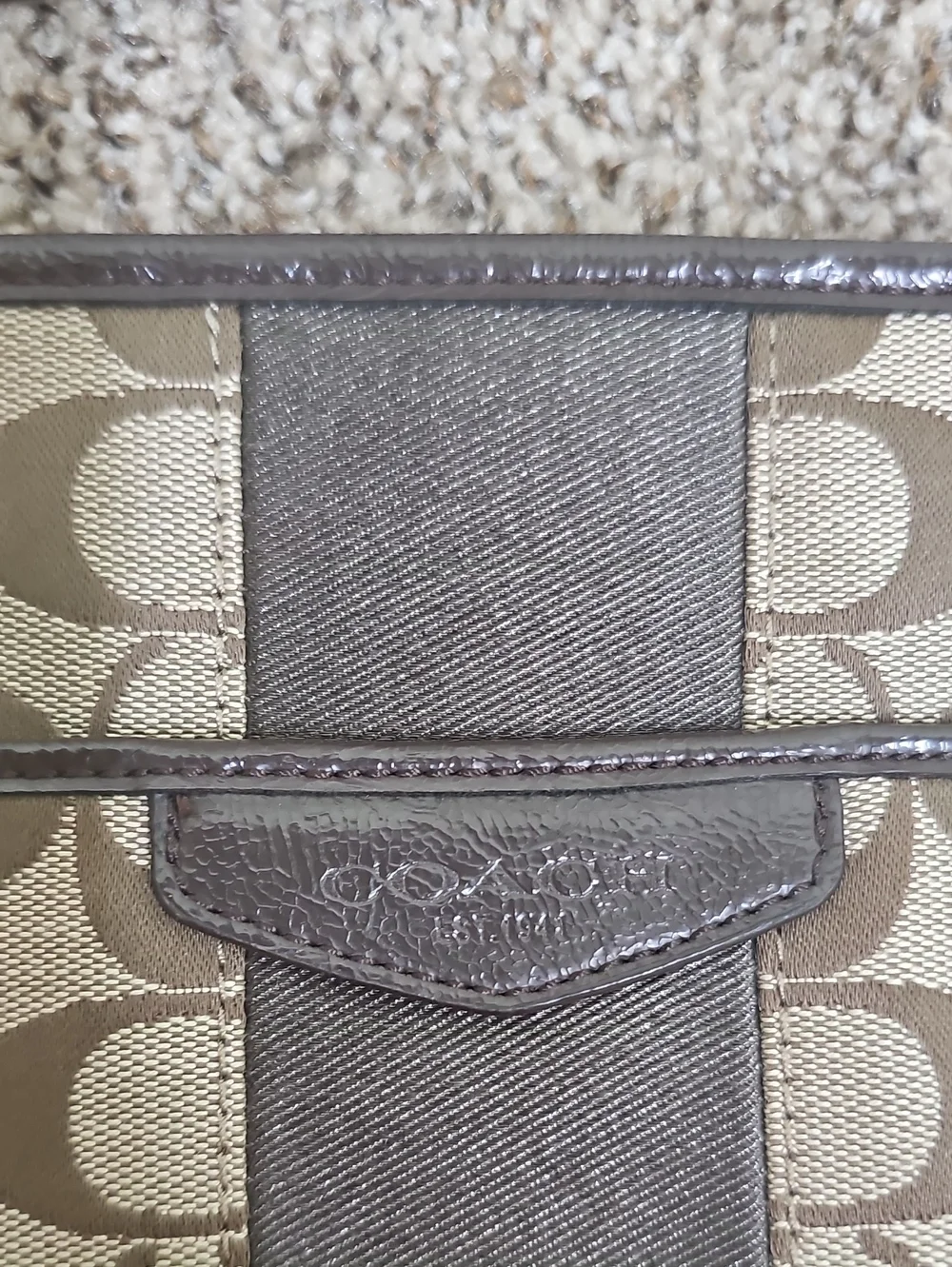 COACH F28502 SIGNATURE STRIPE 12CM FILE BAG BFPM-07-254